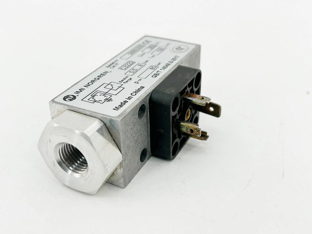 Used Norgren 0880300 Pneumatic Pressure Switch 18D Series 250V 3A 1/4 Size 116PSI
