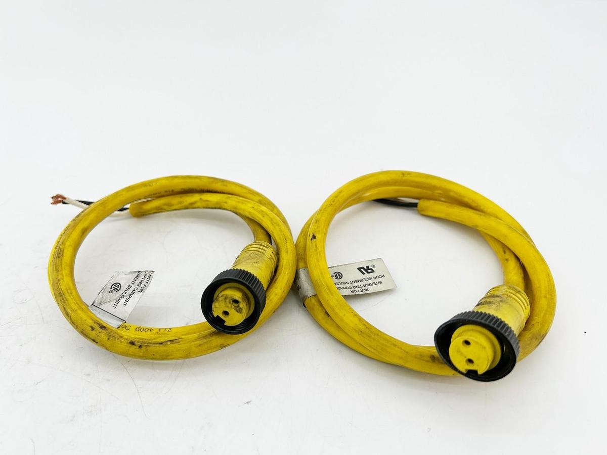 New Lot of 2 Daniel Woodhead 40710+ Cordset 2P Female 13A 16/2AWG 3' - No Box