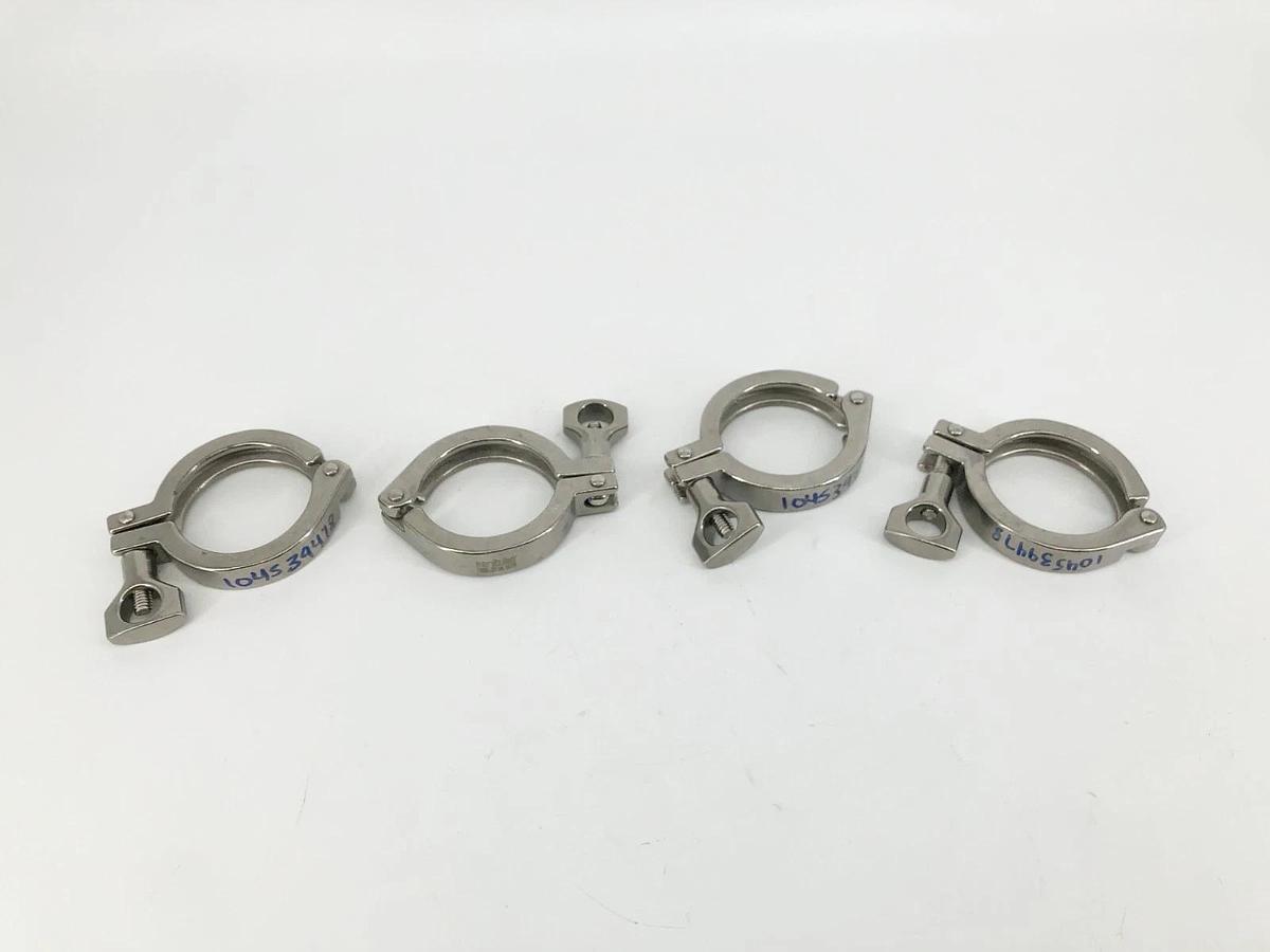 Lot of 4 New Sanitube 13MHHM-200 Sanitary Clamp 2" 304 Stainless YD1579 - No Box