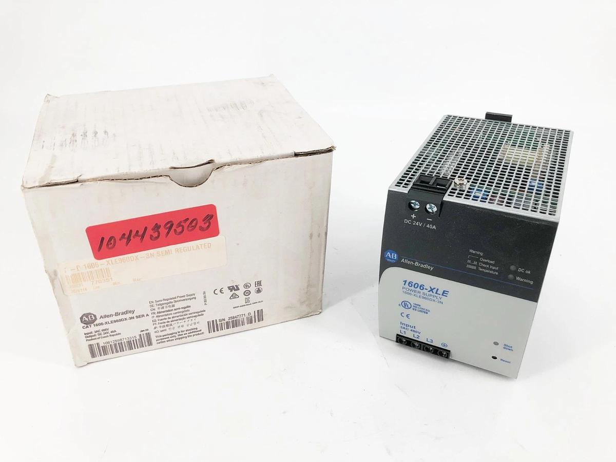 New Allen Bradley 1606-XLE960DX-3N Ser. A Power Supply 3PH 24V 40A 960W