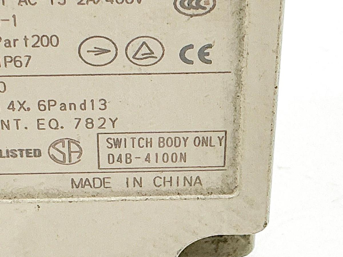 Used Lot of 2 Omron D4B-4100N Limit Switch Body 400V 2A