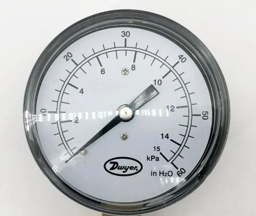 New Dwyer LPG4-D8422N Gauge 0-60" W.C. Bottom Mount