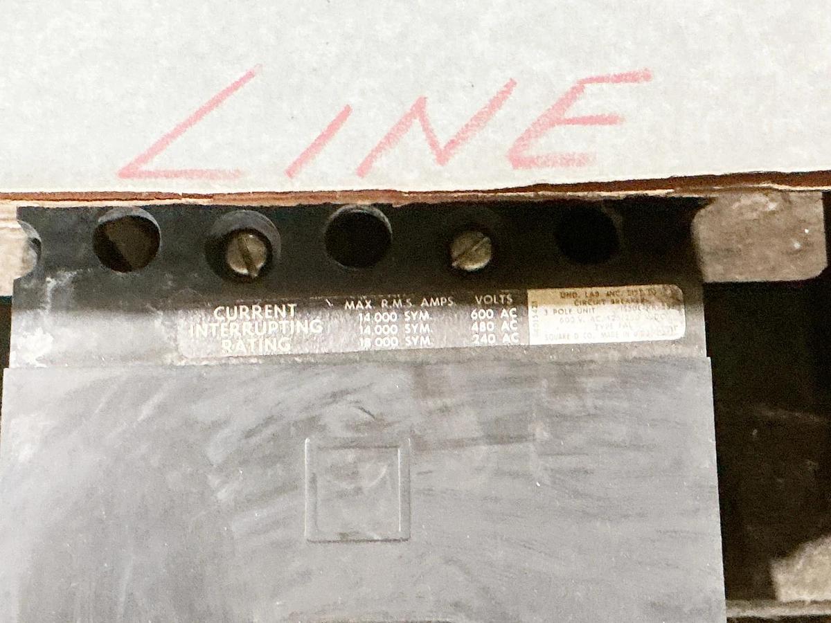 Used Square D SD75716 Circuit Breaker 100A 600V 3P 50HP