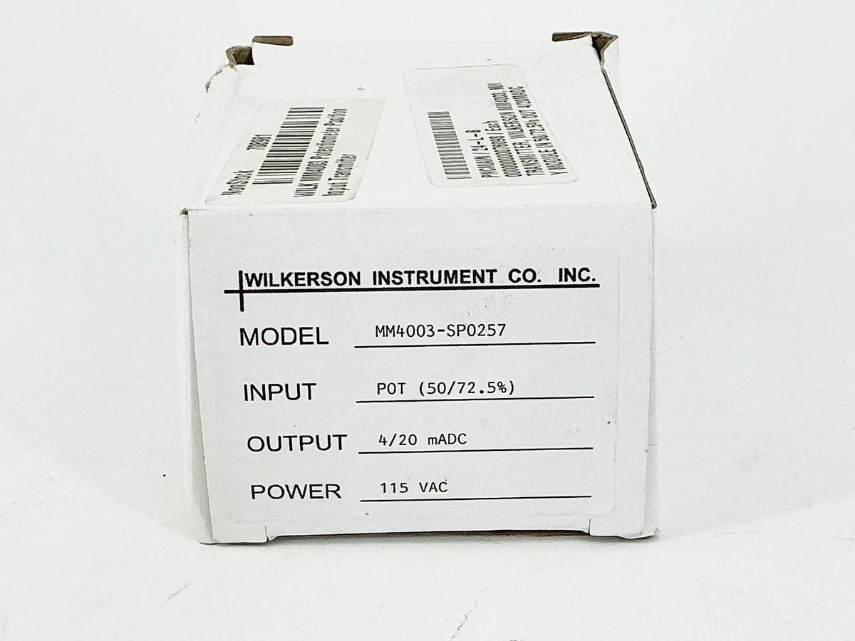 New Wilkerson MM4003-SP0257 Potentiometer 115V 4/20mA 50/60Hz POT 50/72.5%