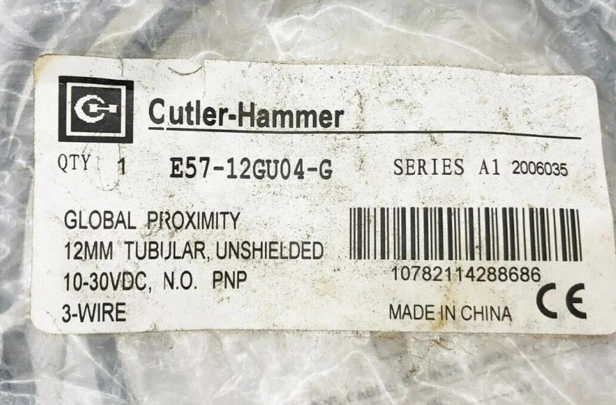New Cutler-Hammer E57-12GU04-G Inductive Proximity Sensor 12mm 3-Wire 10-30VDC