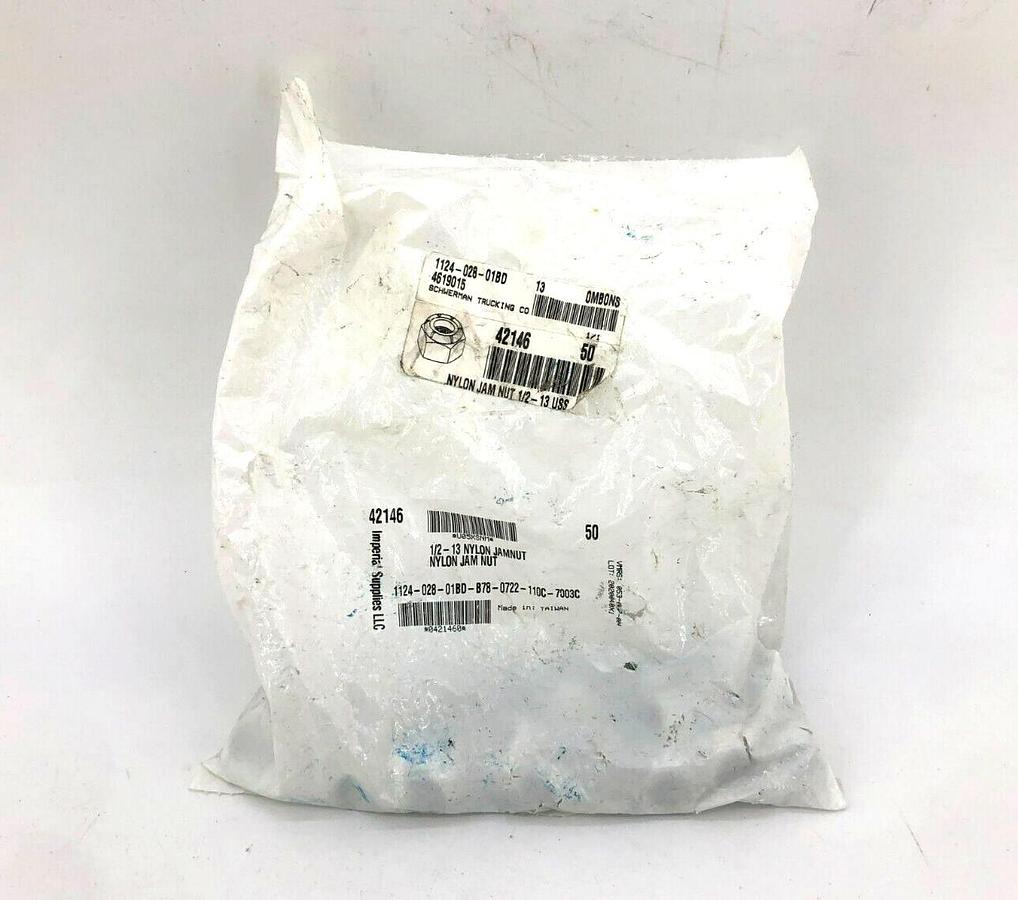 New Imperial 42146 Nylon Jam Nut 1/2-13 USS 50PK