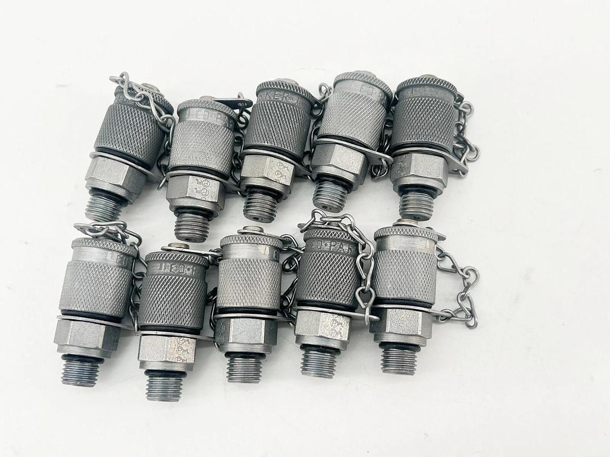 New Box of 10 Parker EMA3/7/16UNFCF Coupling Nipple 7/16 UNF Male