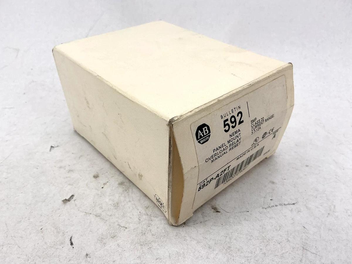 New Allen Bradley 592P-A2FT Ser A Panel Mount Overload Relay Class 20 3.7-12A