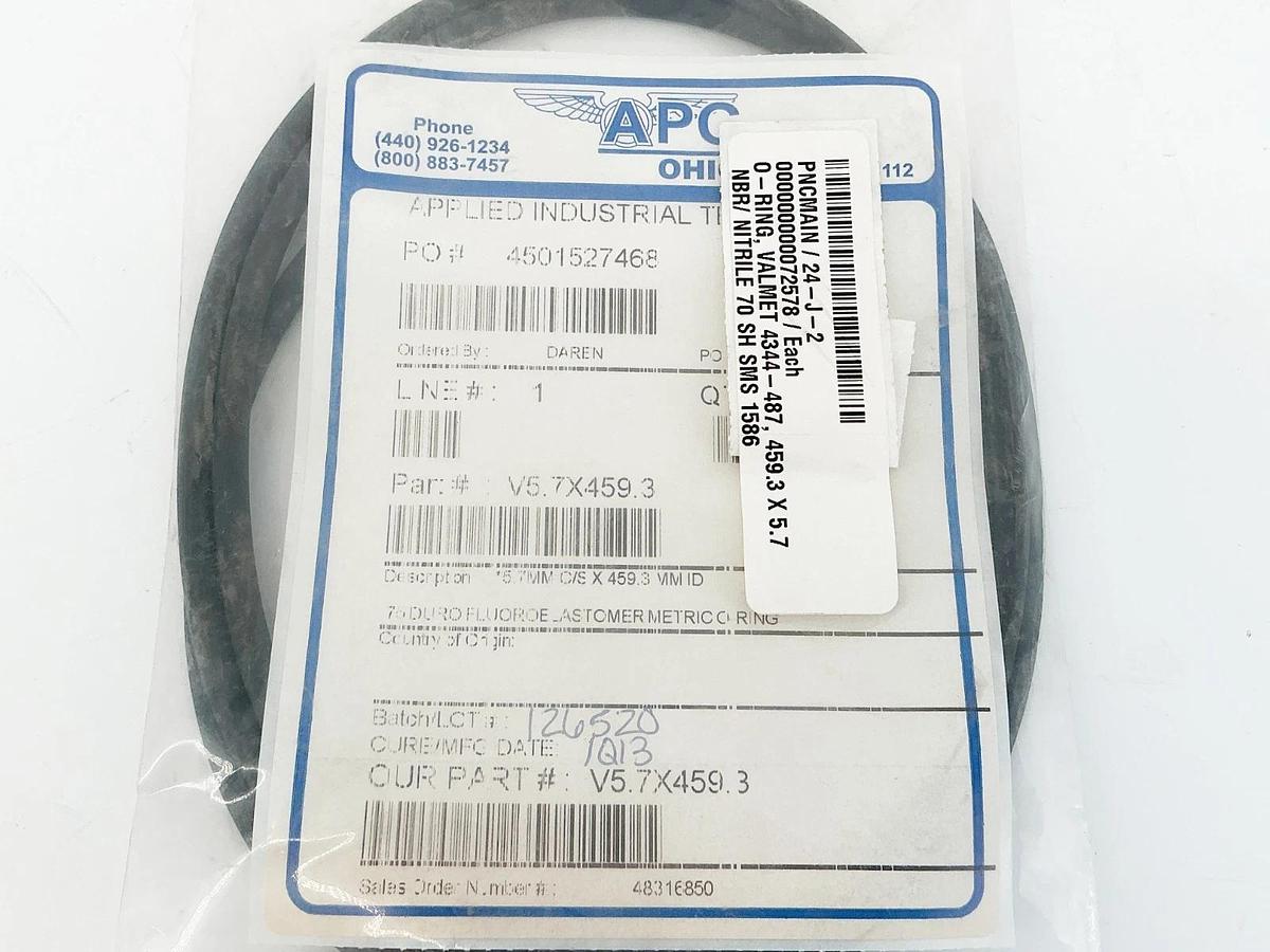New Lot of 3 APG V5.7X459.3 O-Rings 5.7MM C/S 459.3MM