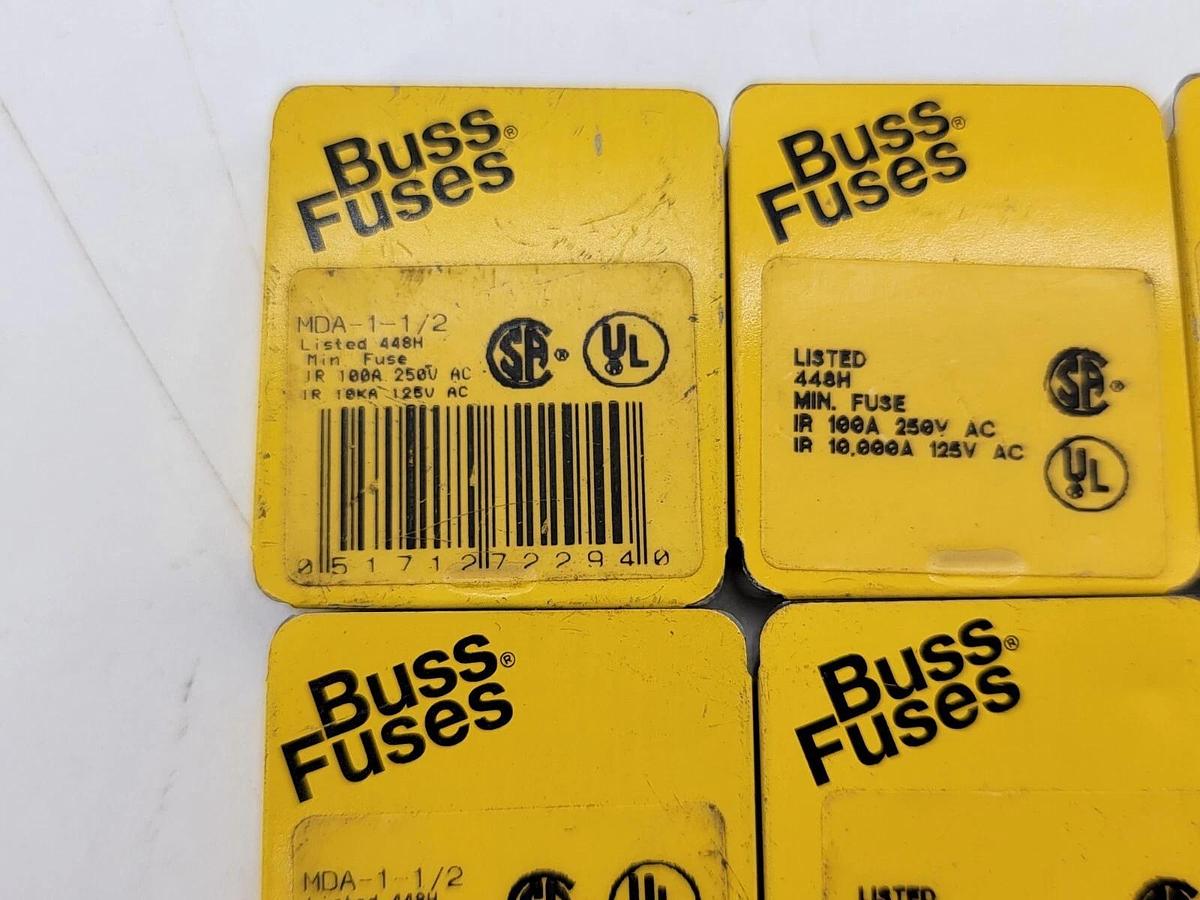 Lot of 28 New Bussmann MDA-1-1/2 Small Cartridge Fuses 1.5A
