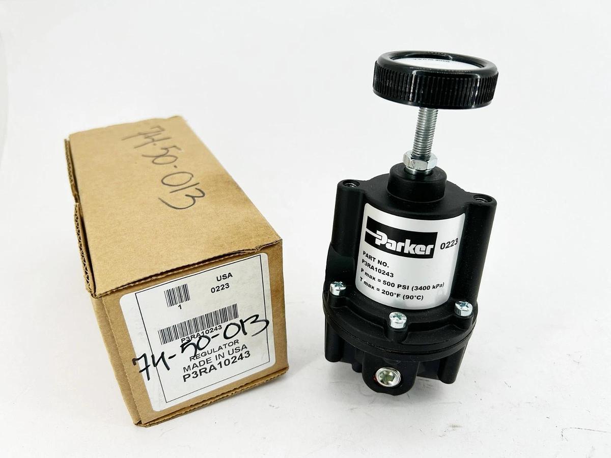 New Parker P3RA10243 Precision Regulator 0-60psi 3/8" NPT 500psi Max