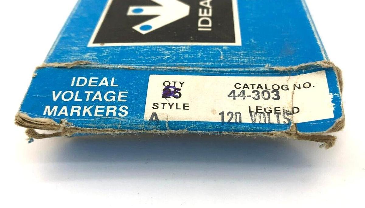 Lot of 24 New Ideal 44-303 Voltage Markers, 120 Volts, IB4303