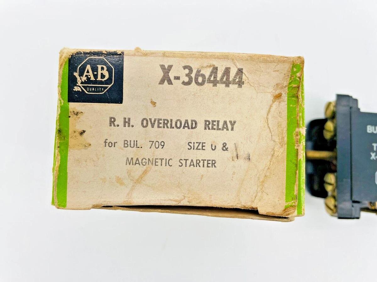 New Allen Bradley X-36444 Overload Relay Right Hand Size 0 1