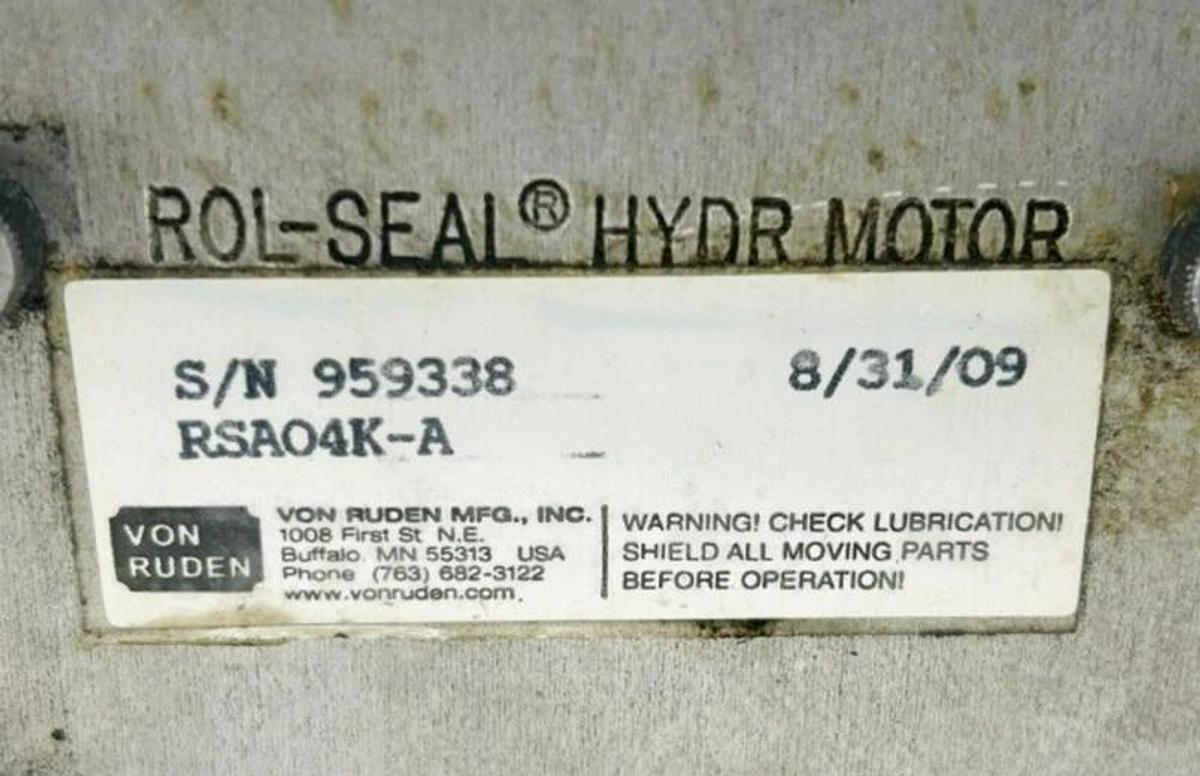 Used Von Ruden Rol-Seal RSA04K-A Hydraulic Motor