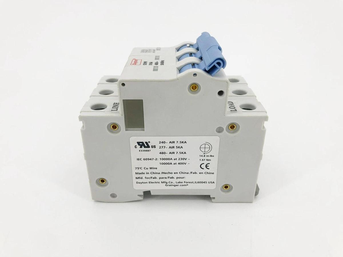New Dayton 5ZVF9 Circuit Breaker 480V 16A 3 Pole
