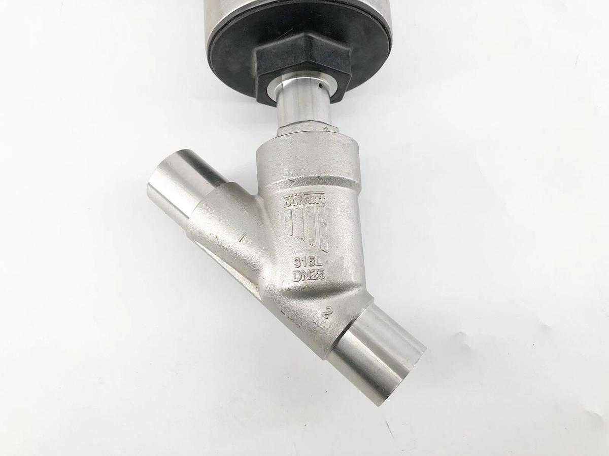 New Burkert 00186622 Seat Valve 2100 A 25M PTFE VA Pilot 4.8-10 bar- No Box