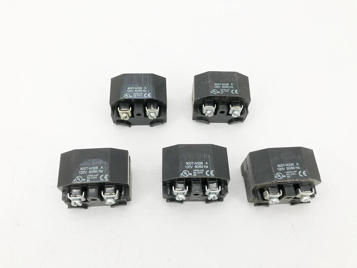 Used Lot of 5 Allen Bradley 800T-N326 Ser. A Coils 120V 50/60 Hz