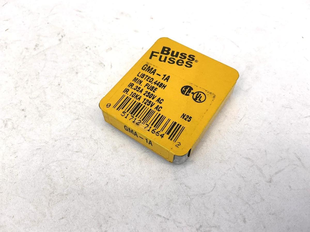 Lot of 15 New Bussmann GMA-1A Glass Mini Fuses 1A 250V