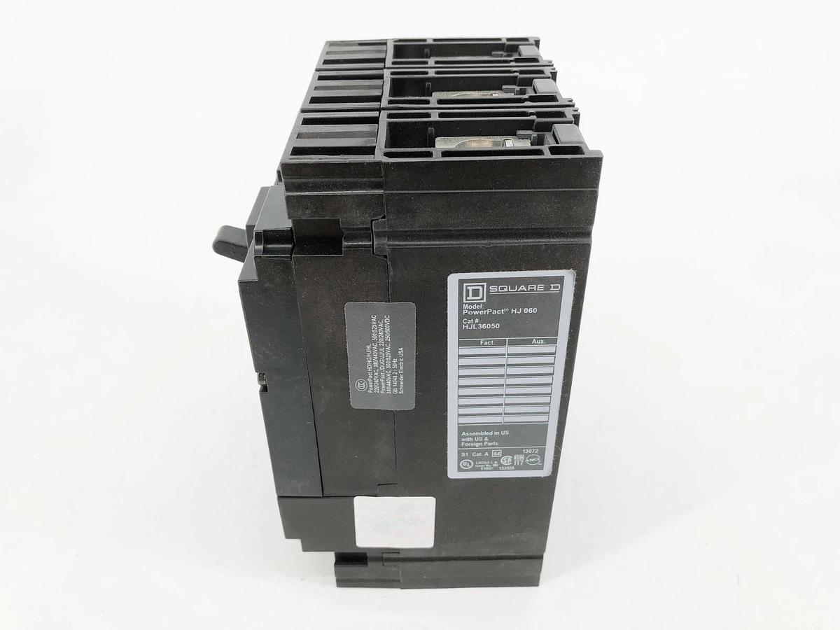 New Square D HJL36050 PowerPact Circuit Breaker 50A 600V 3P HJ 050