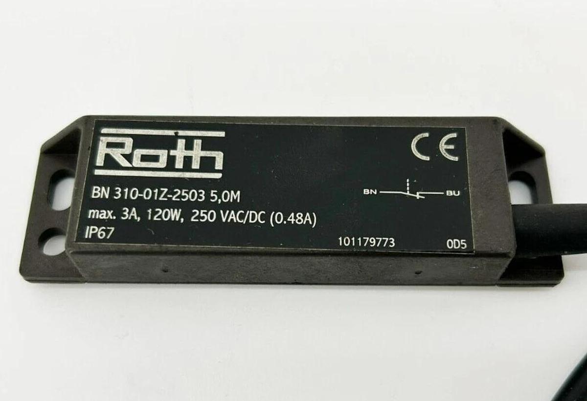 Used Roth BN 310-01Z-2503 Magnetic Sensor 120w MAX 3a, 250vac/dc