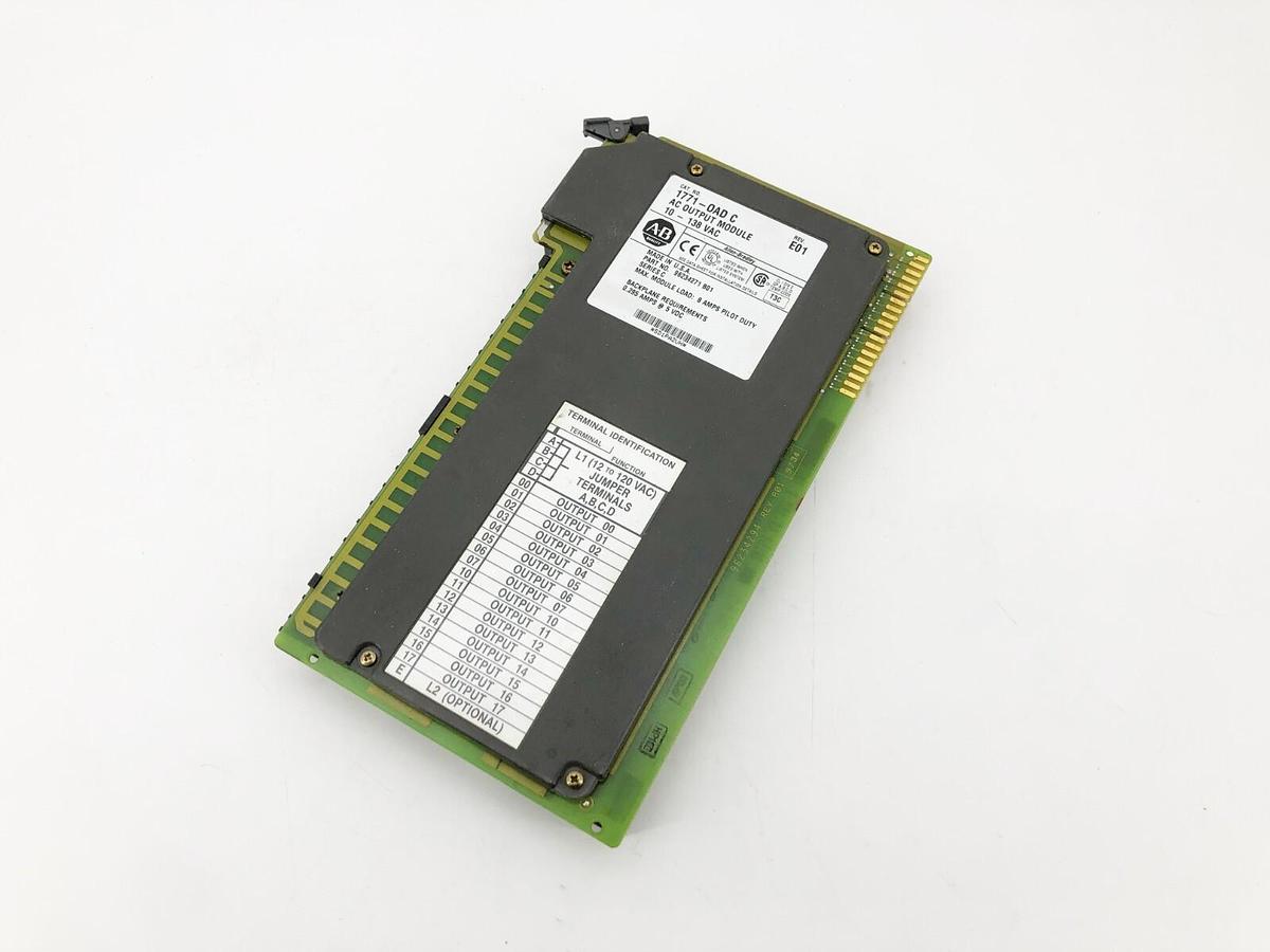 Used Allen Bradley 1771-OAD Ser. C AC Output Module 10-138VAC Rev. E01
