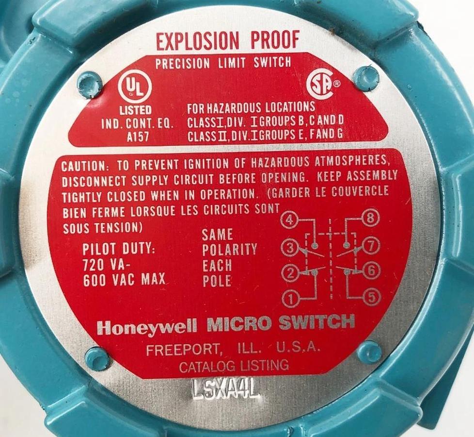 New Honeywell Microswitch LSXA4L Explosion Proof Rotary Limit Switch