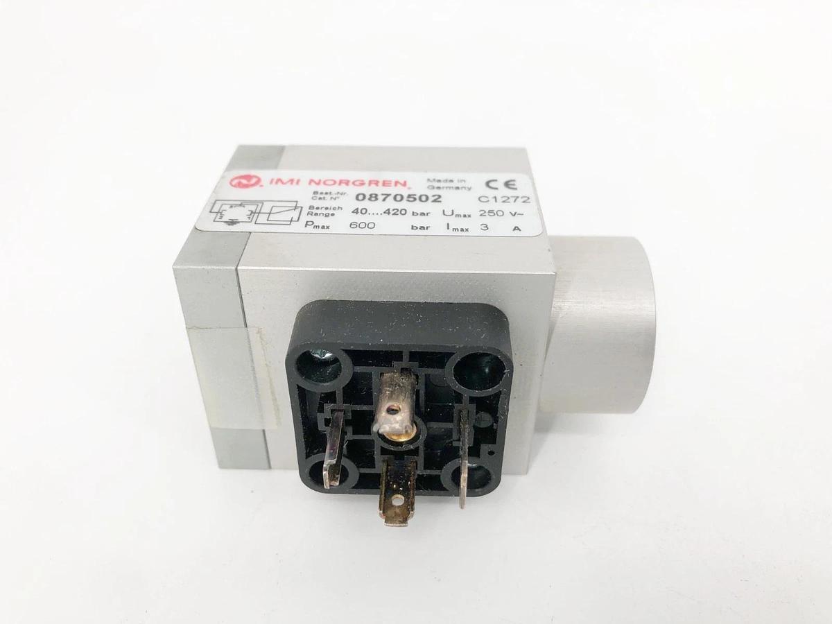 New IMI Norgren 0870502 Pressure Switch 4-420 Bar 250V 3A 600 Bar Max