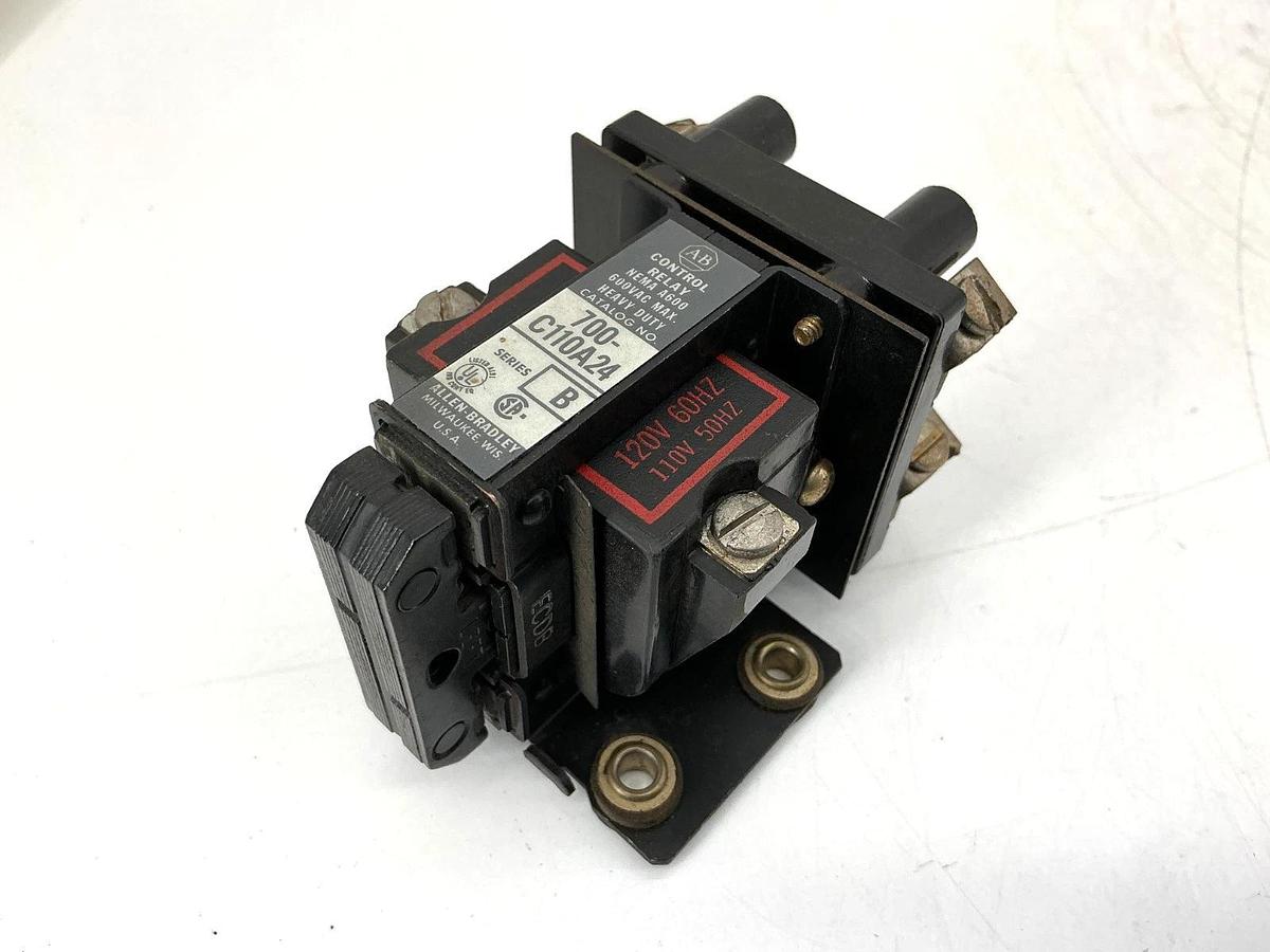 Used Allen Bradley 700-C110A24 Ser B Control Relay 2P 1NO/1NC 24V 60HZ 600V