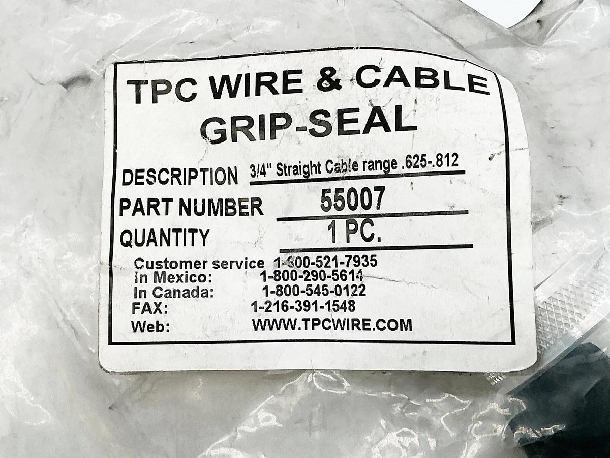 New Lot of 3 TPC 55007 3/4" Straight Cable Range 625-812