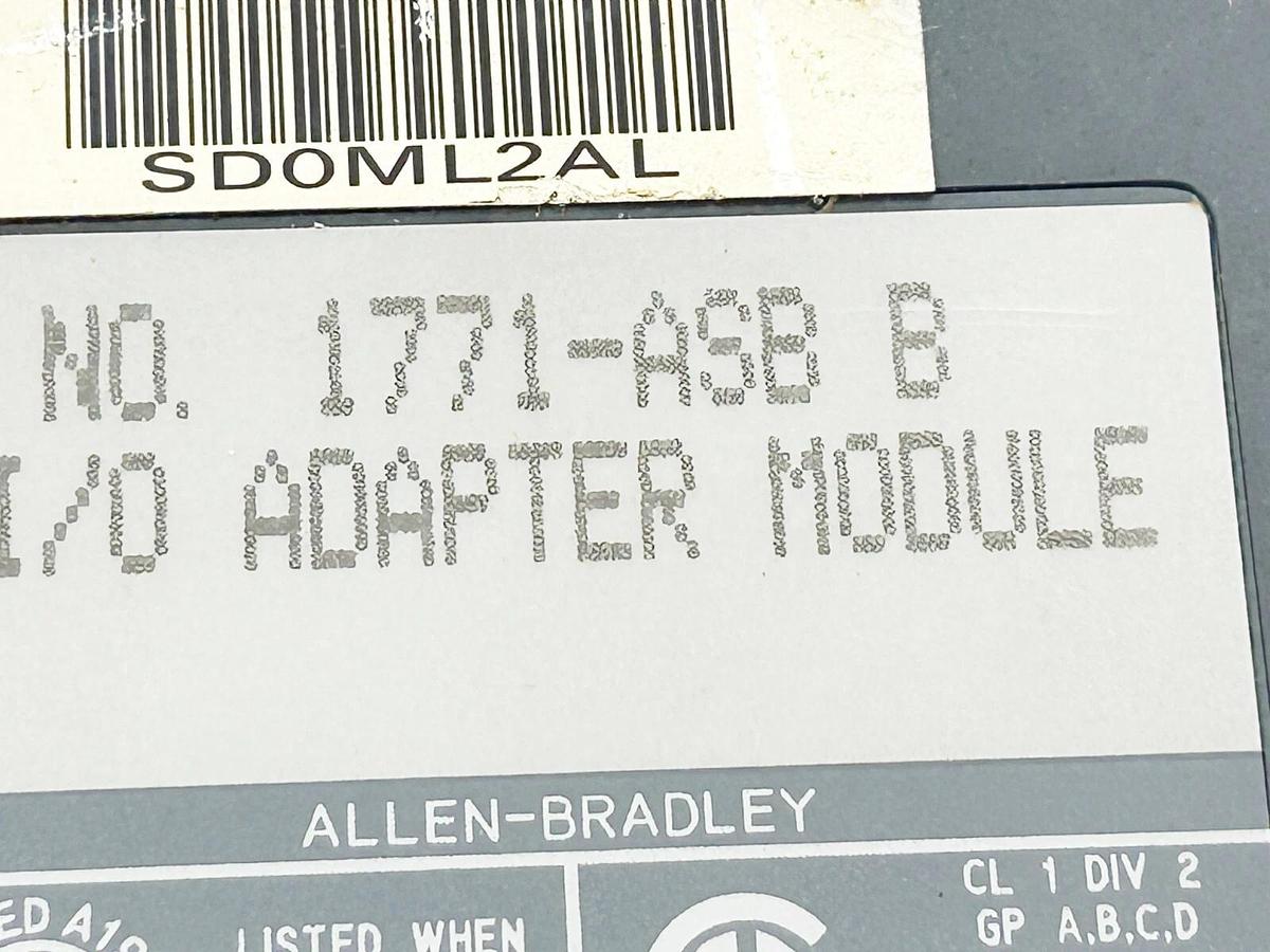 Used Allen Bradley 1771-ASB PLC Input/Output Adapter Remot I/O 1.2AMP 5VDC Ser B