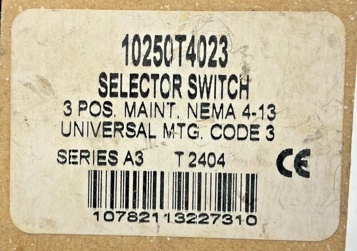 Lot of 2 New Eaton Cutler-Hammer 10250T4023 Ser A3 Selector Switch 3Pos Maint