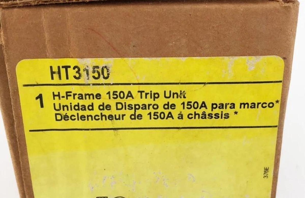 New Square D HT3150 H-Frame Trip Unit 150A 600V 3P