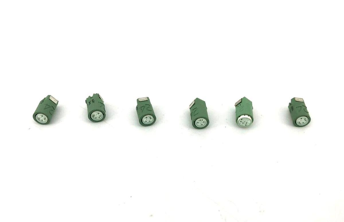 Lot of 6 New IDEC LATD-2G Green LED Bulbs 24VAC/DC