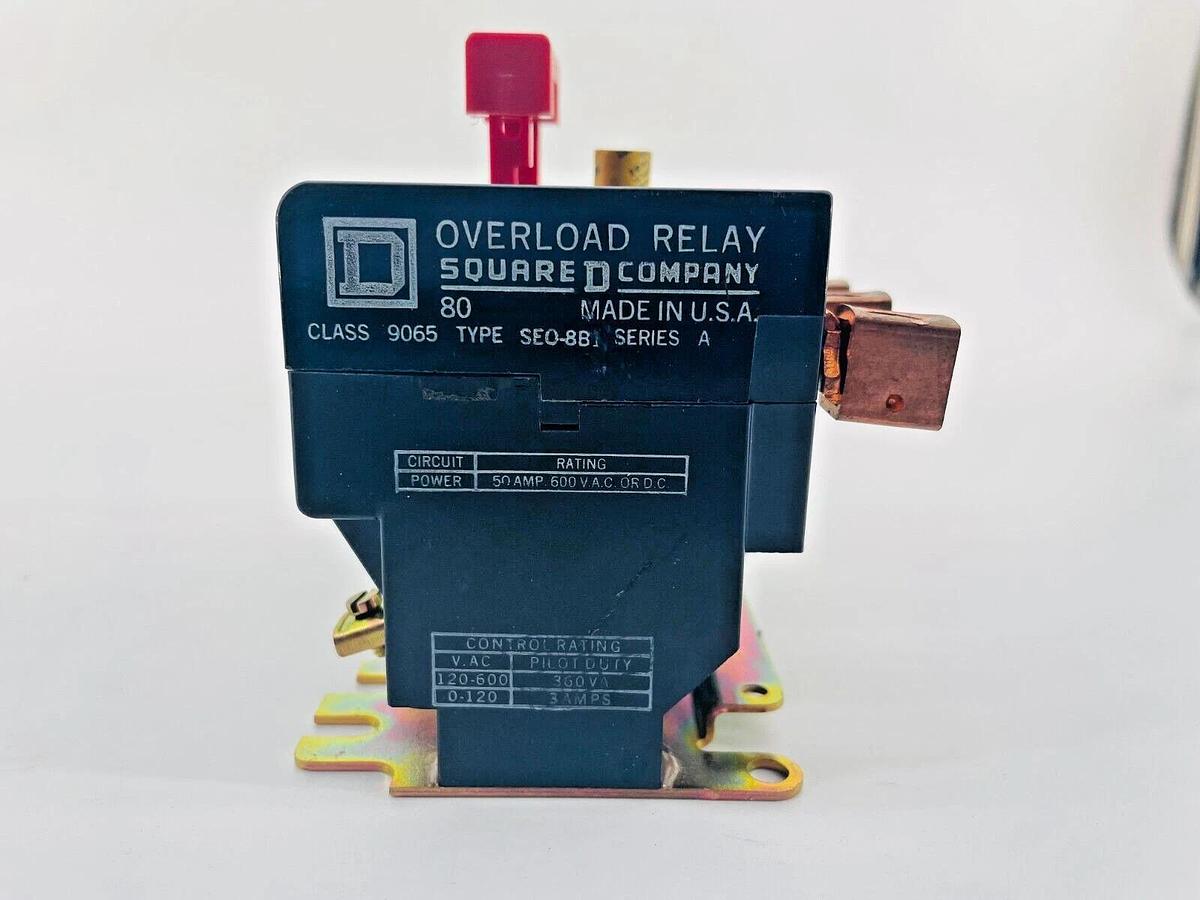 New Square D 9065SEO-8B1 Overload Relay 50A 600V Ser A