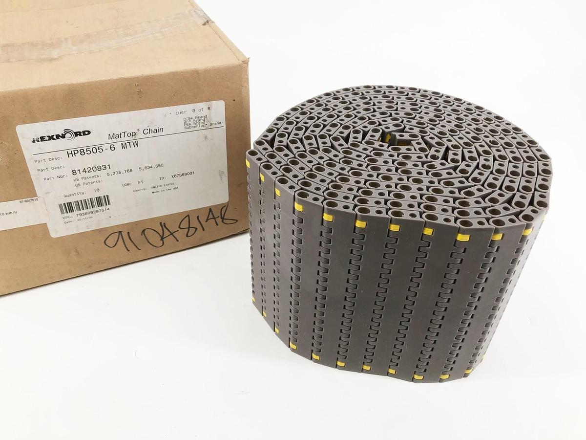 New Rexnord HP8505-6-MTW MatTop Chain 81420831 10FT.