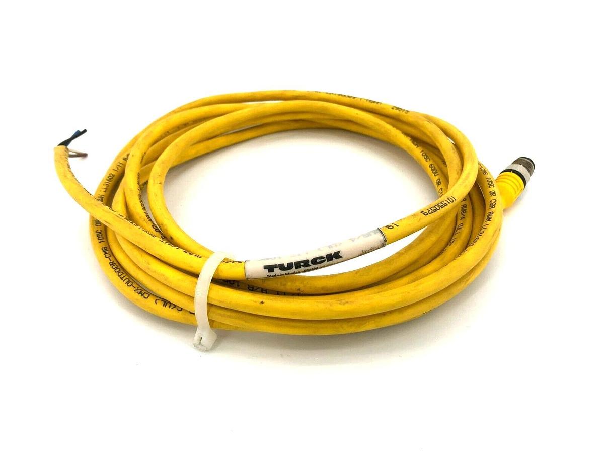 New Turck U-37856 M12 Cordset, RKE 4.4T-4-N7X2-RSC 4.4T - No Box