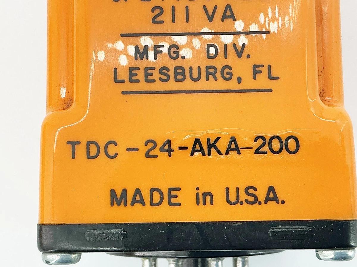 New Diversified Electronics TDC-24-AKA-200 Time Delay Relay 24V 10A 211VA 0-200