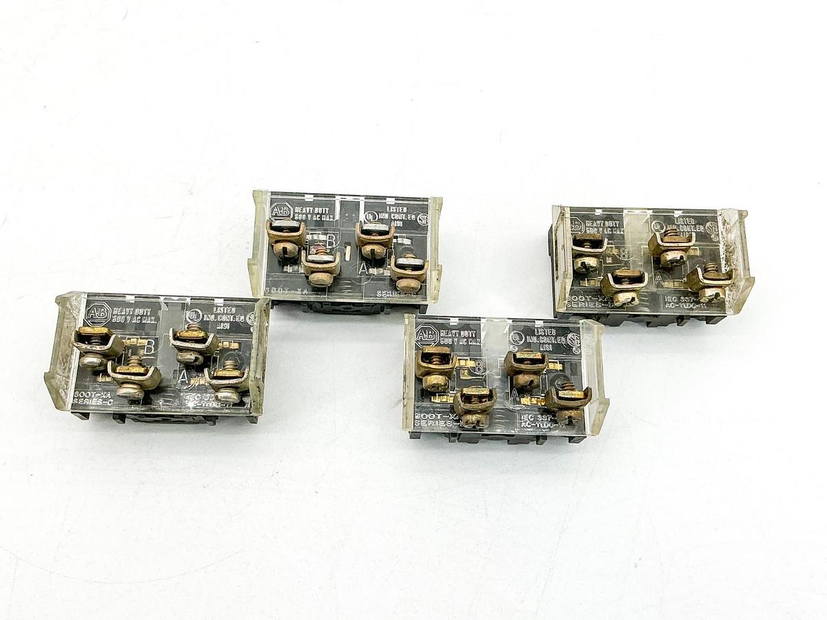 Used Lot of 4 Allen Bradley 800T-XA Contact Block Ser.D