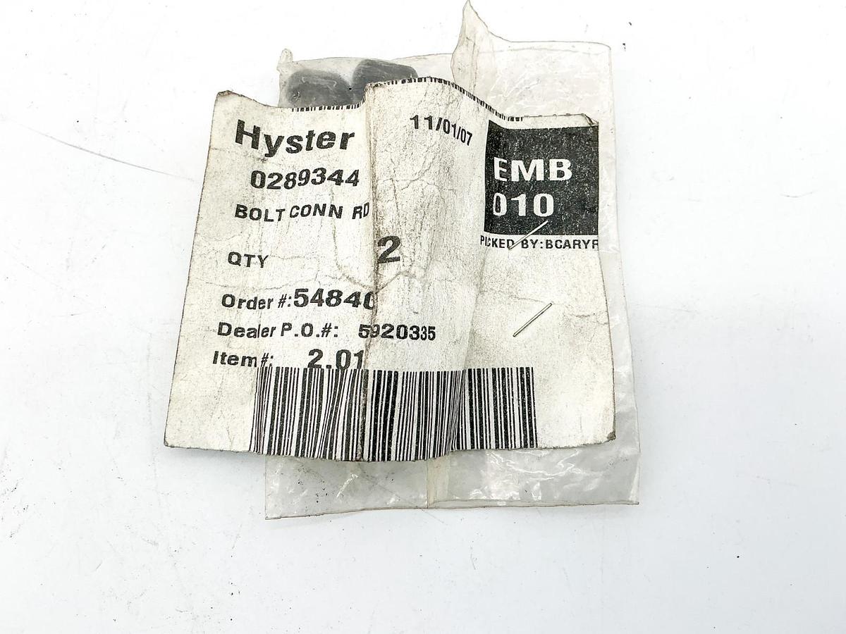 New Pack of 2 Hyster 0289344 Conn RD Bolt