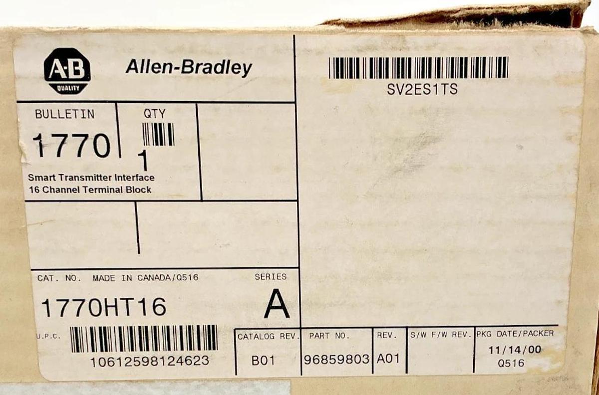 New Allen Bradley 1770-HT16 Ser A Smart Transmitter Interface 16-Channel 24-32V