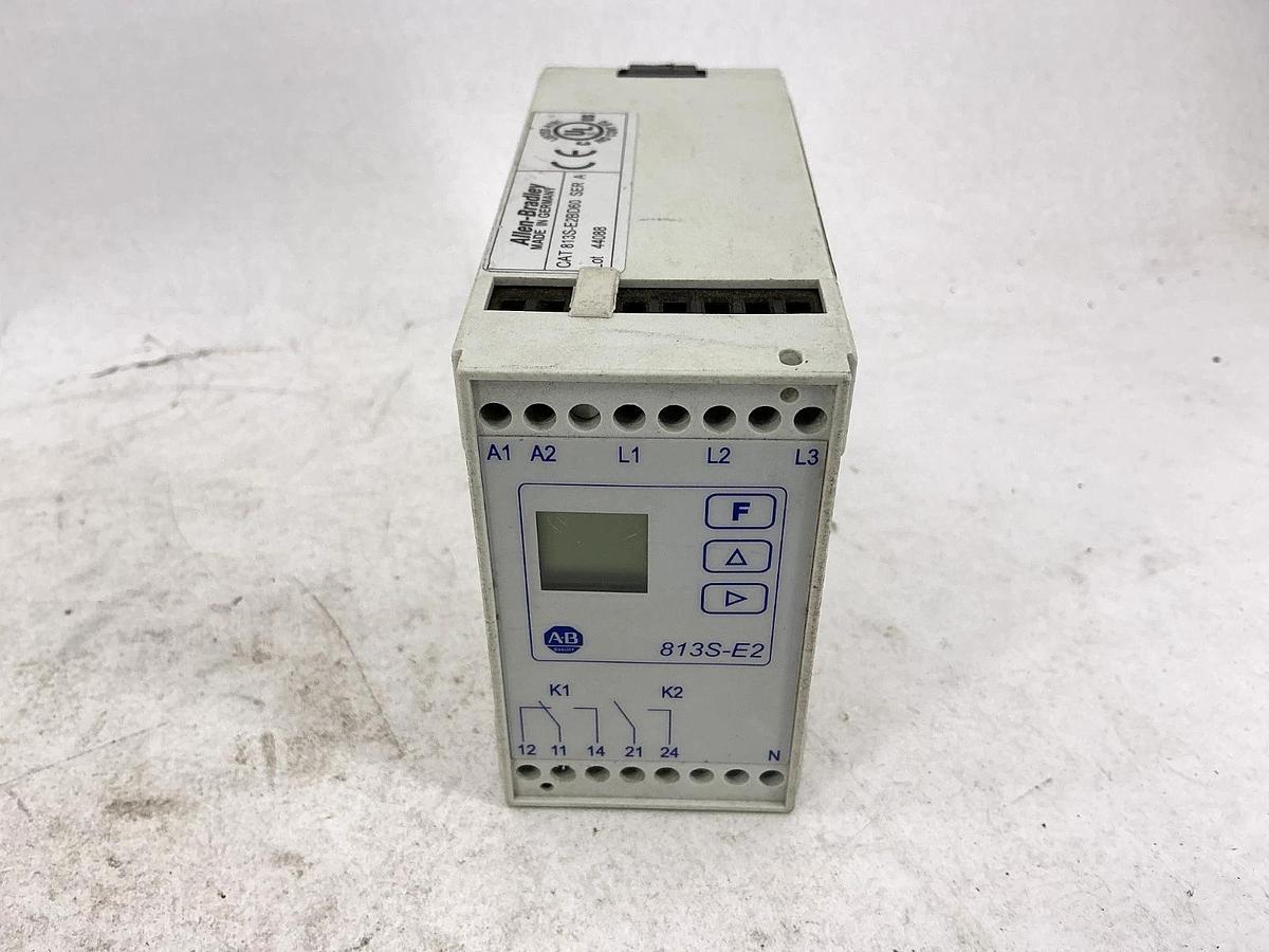 Used Allen Bradley 813S-E2BD60 Ser A Phase Monitor 115V 50/60HZ 500V Max