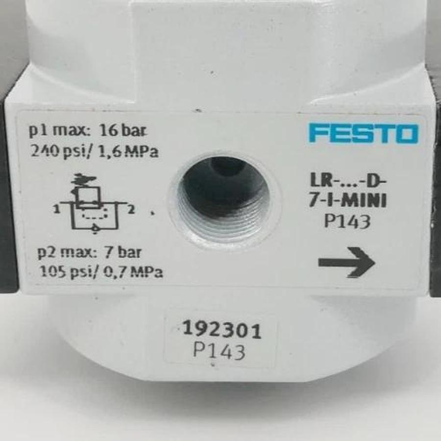New Festo LR-1/4-D-7-I-MINI Pressure Regulator 240psi 192301