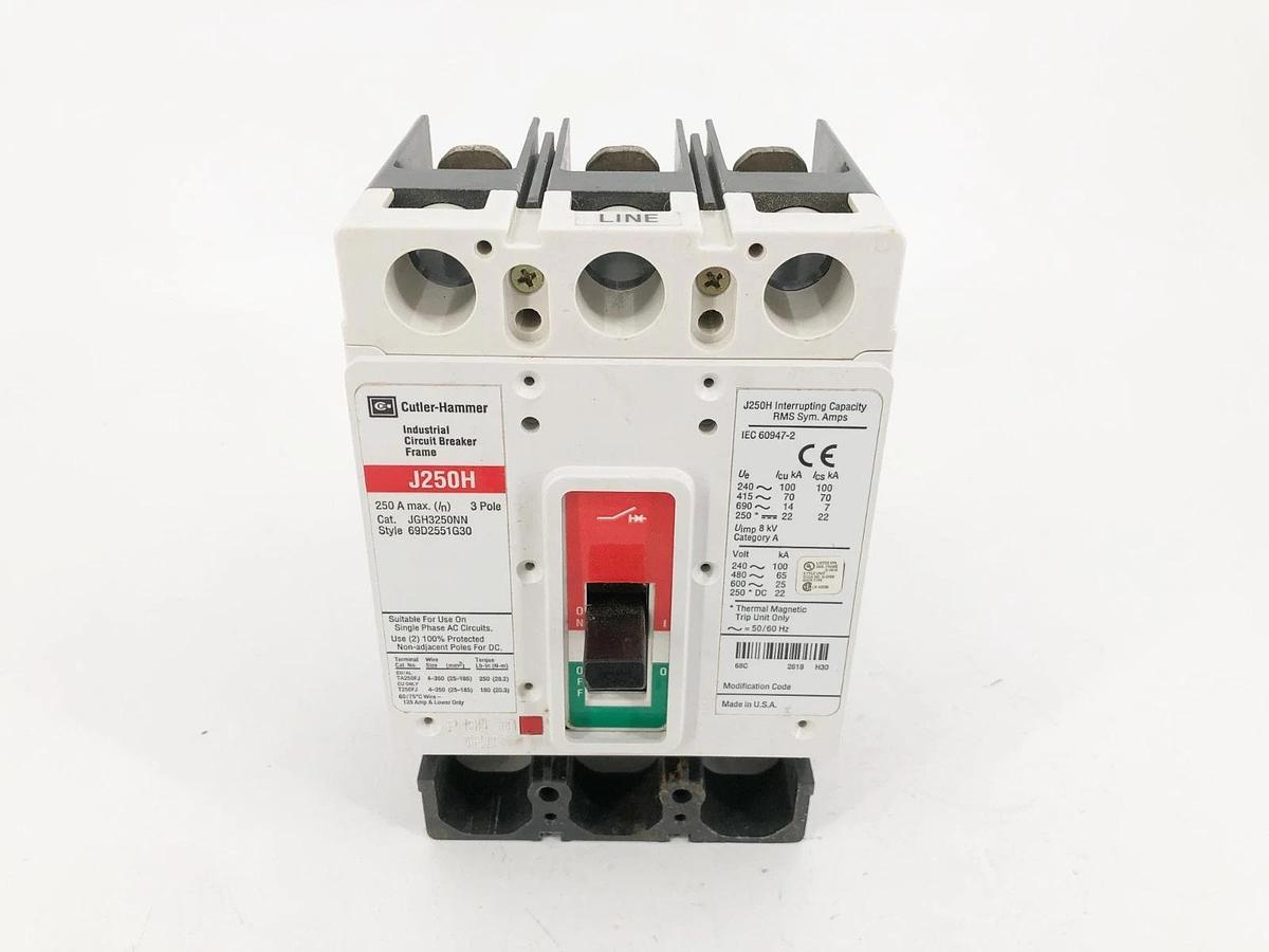 New Cutler Hammer JGH3250NN Circuit Breaker Frame 250A 690VAC 3 Pole