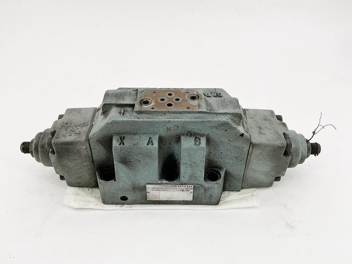 Used Rexroth 4WE6D51/OFAW120-60NDL/5V Hydraulic Valve Base H-4WEH25HD50/OF6ANETDL/10/