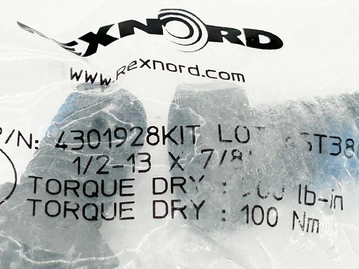 New Lot of 2 Rexnord 4301928KIT Cap Screw 1/2X13x7/8" PK/4