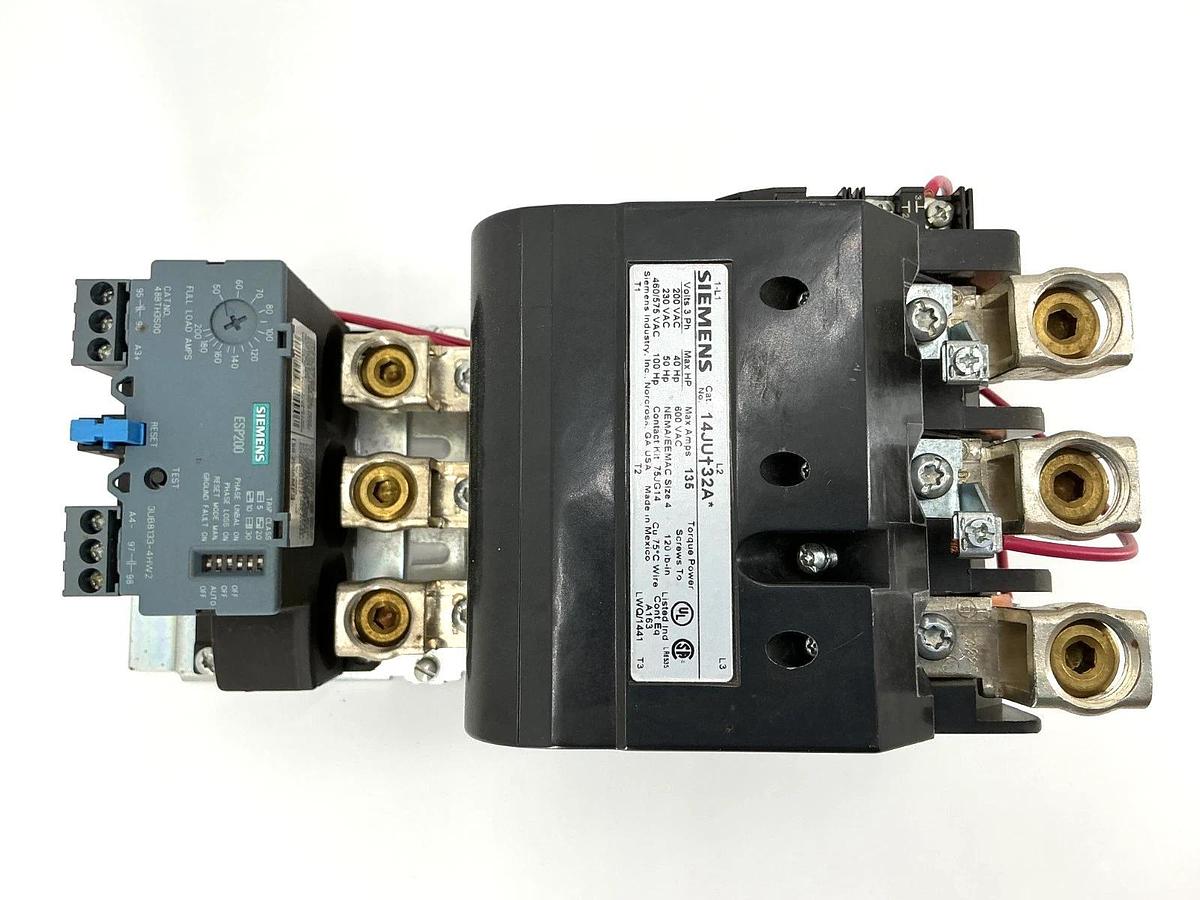 New Siemens 14JUH32AC Motor Starter 1NO 3-Pole 3PH 50-200A 240/480V - No Box