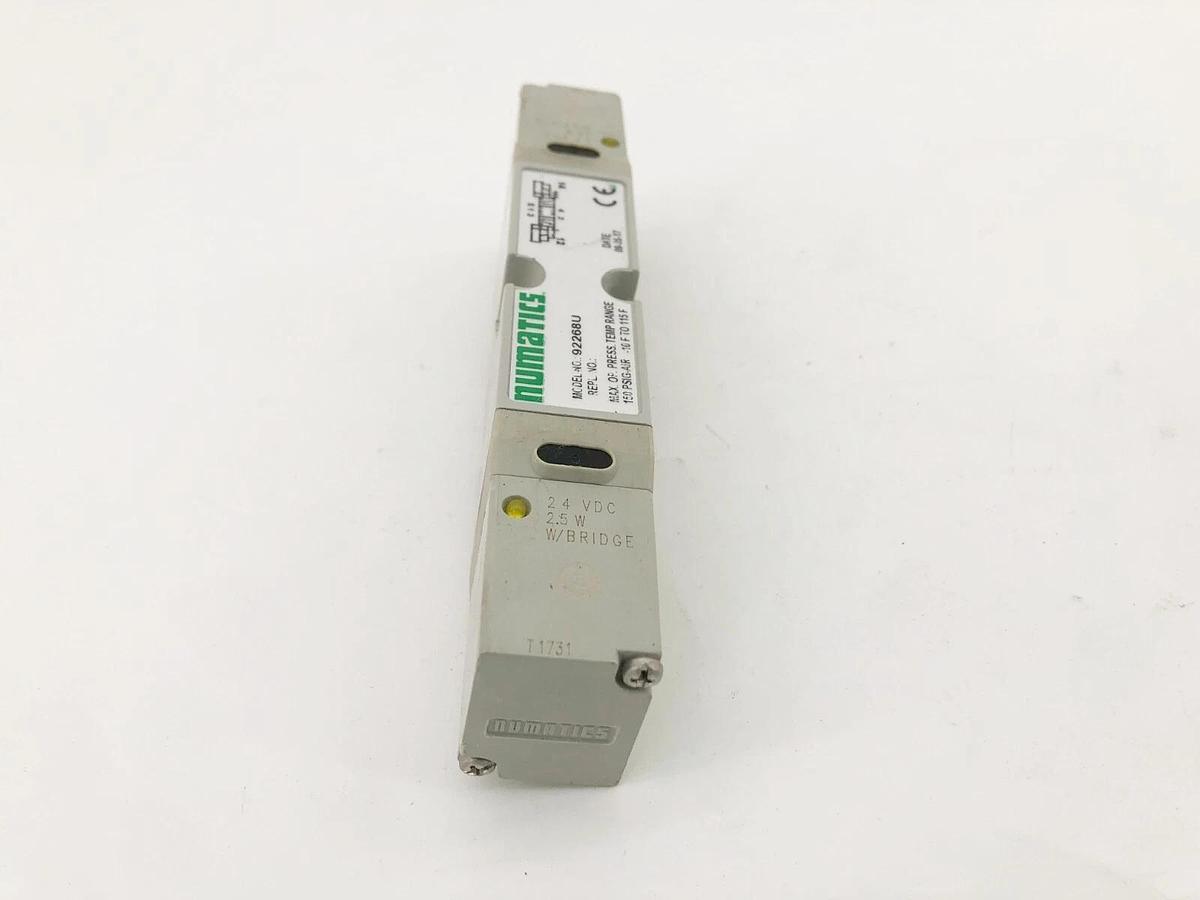 New Numatics 92268U Solenoid Valve 24VDC 2.5W - No Box