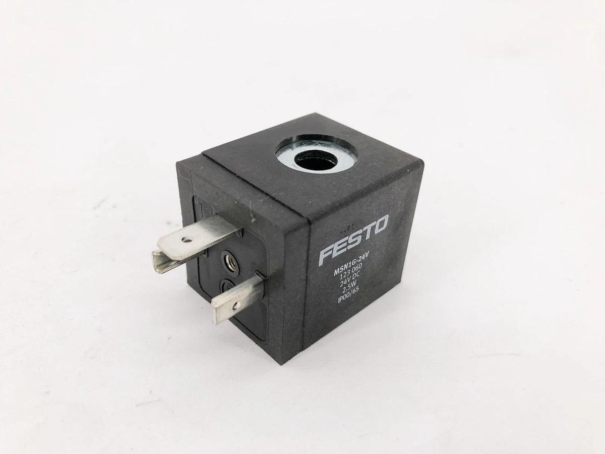 Lot of 4 New Festo MSN1G-24V Solenoid Coils 24VDC 2.5W 123060 - No Box