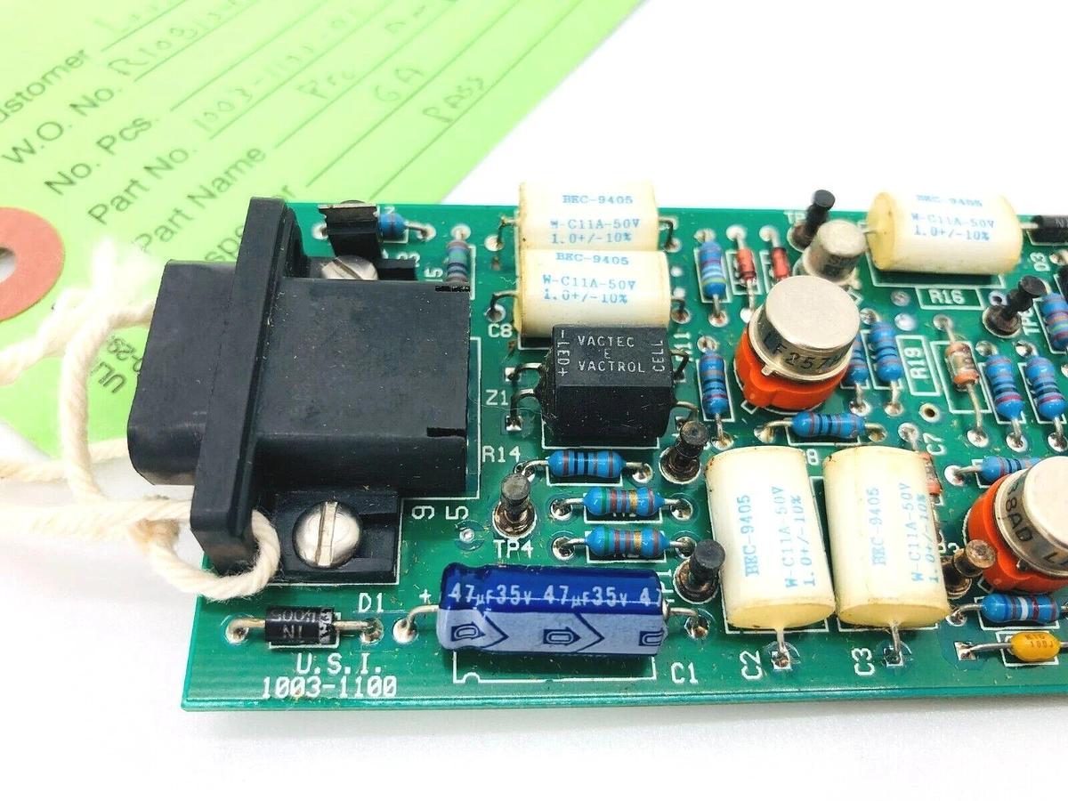 Used New United Sciences 1003-1100-01 Pre Amp Board 50 Khz S/N 6-02445M-0594