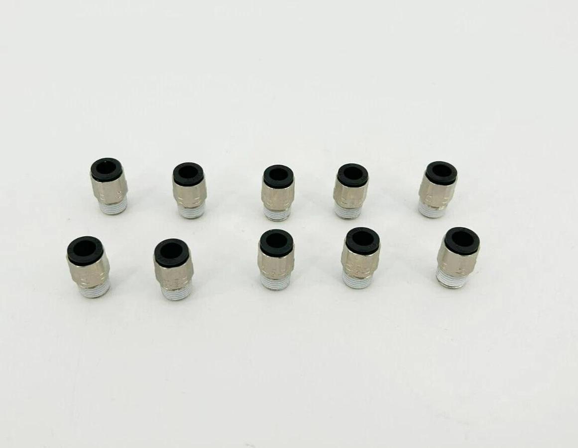 Lot of 10 New Lawson 86751 Male Connectors, 1/4" x 1/8", 290PSI